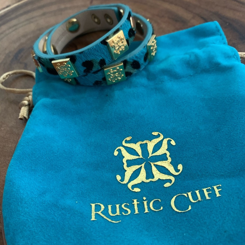 Rustic Cuff Leopard Wrap Bracelet